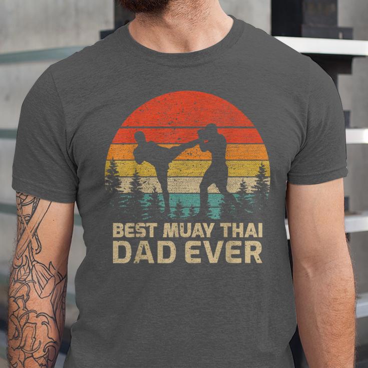Retro Vintage Best Muay Thai Dad Ever Father's Day Unisex Jersey T-Shirt