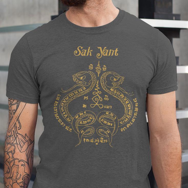 Sak Yant Sak Yant Tattoo Sak Yant Muay Thai Sak Yant T-Shirt Unisex Jersey T-Shirt