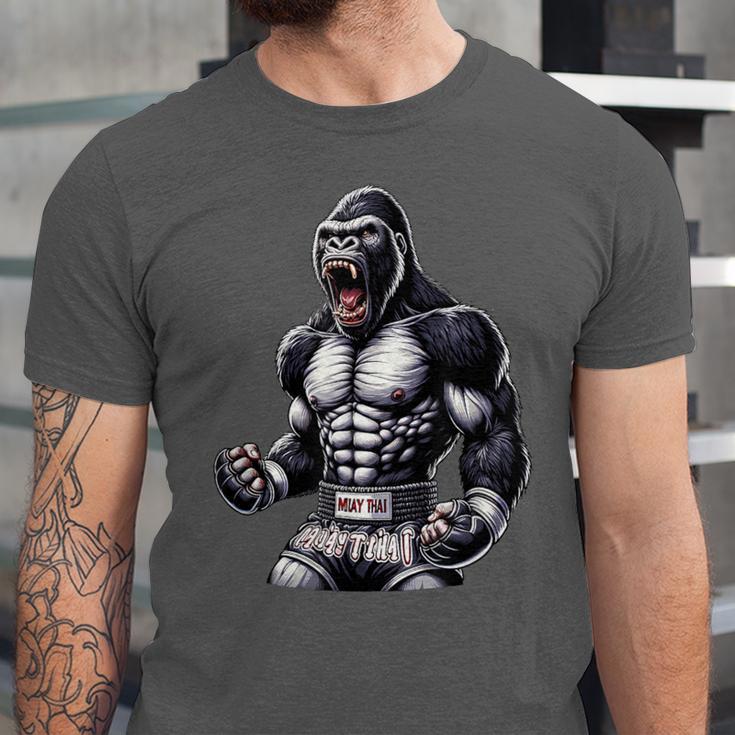Strong Muay Thai Gorilla Thai Boxing And Fighting Unisex Jersey T-Shirt Strong Muay Thai Gorilla Thai Boxing And Fighting Unisex Jersey T-Shirt