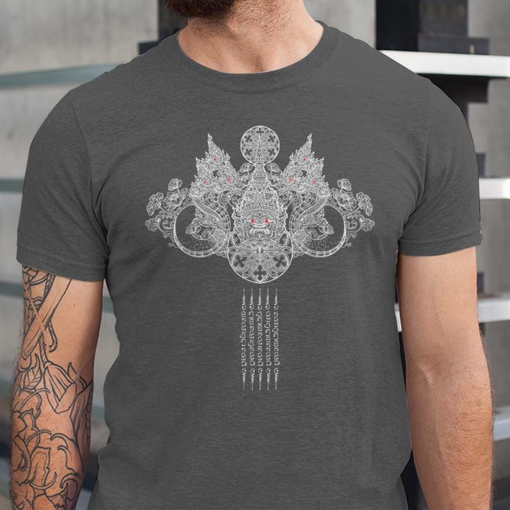 Thai Sak Yant Tattoo Muay Thai Art Unisex Jersey T-Shirt Thai Sak Yant Tattoo Muay Thai Art Unisex Jersey T-Shirt