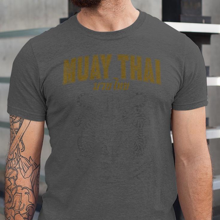 Twin Tiger Sak Yant Muay Thai Unisex Jersey T-Shirt