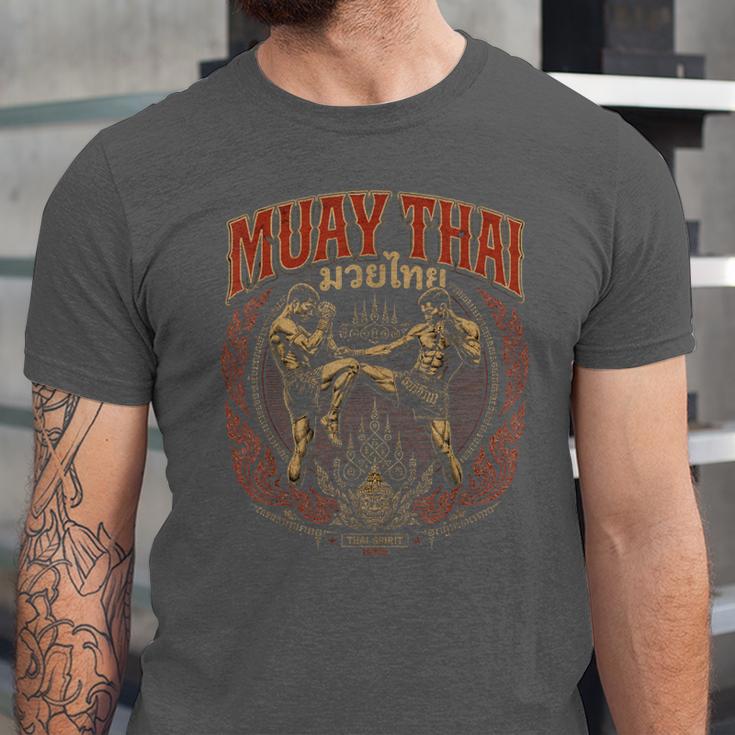 Vintage Muay Thai Bangkok Thailand Thai Boxing Art Unisex Jersey T-Shirt