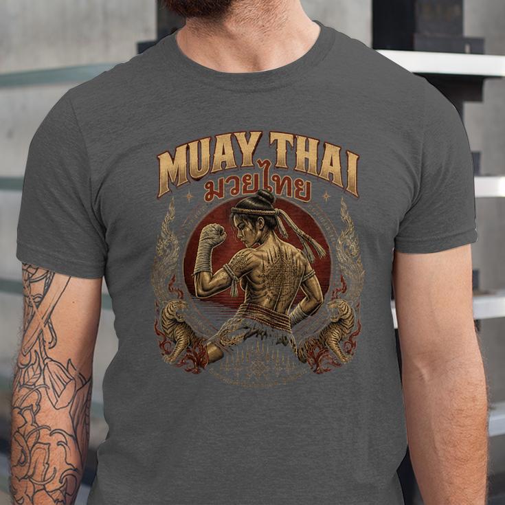 Vintage Muay Thai Flag Thailand Thai Boxing Fighter Unisex Jersey T-Shirt