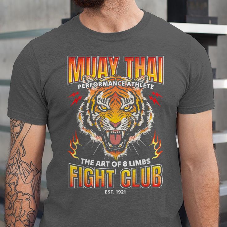 Vintage Muay Thai Twin Tiger Art Of 8 Limbs Unisex Jersey T-Shirt