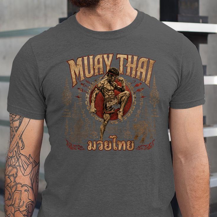 Vintage Muay Thai Wai Kru Thai Boxing Ritual Art Unisex Jersey T-Shirt
