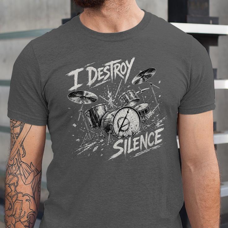 Women's Drum Kit I Destroy Silence Art Unisex Jersey T-Shirt Women's Drum Kit I Destroy Silence Art Unisex Jersey T-Shirt