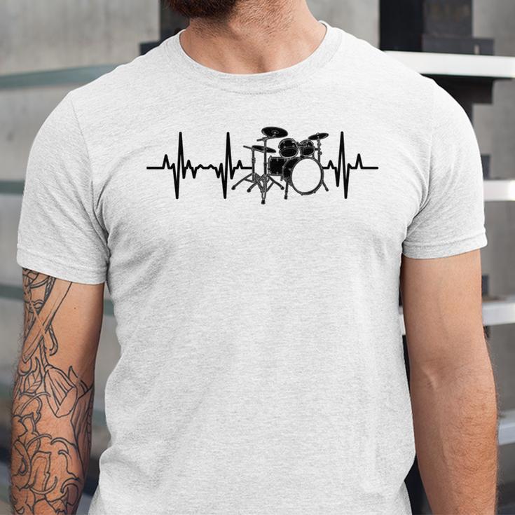 Drum Kit Pulse Line Rock Artist Drum Set Unisex Jersey T-Shirt Drum Kit Pulse Line Rock Artist Drum Set Unisex Jersey T-Shirt