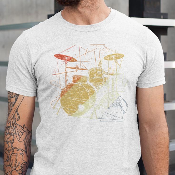 Drum Kit Retrowave Drums Unisex Jersey T-Shirt Drum Kit Retrowave Drums Unisex Jersey T-Shirt