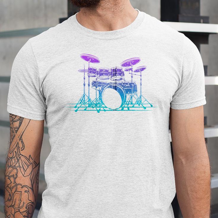 Drum Kit Set Drummer Zip Unisex Jersey T-Shirt Drum Kit Set Drummer Zip Unisex Jersey T-Shirt