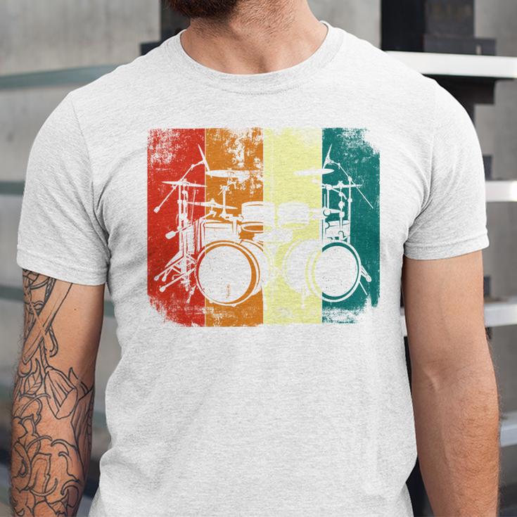 Drumset Cool Retro Vintage Drum Kit Drummer Music Percussion Unisex Jersey T-Shirt Drumset Cool Retro Vintage Drum Kit Drummer Music Percussion Unisex Jersey T-Shirt