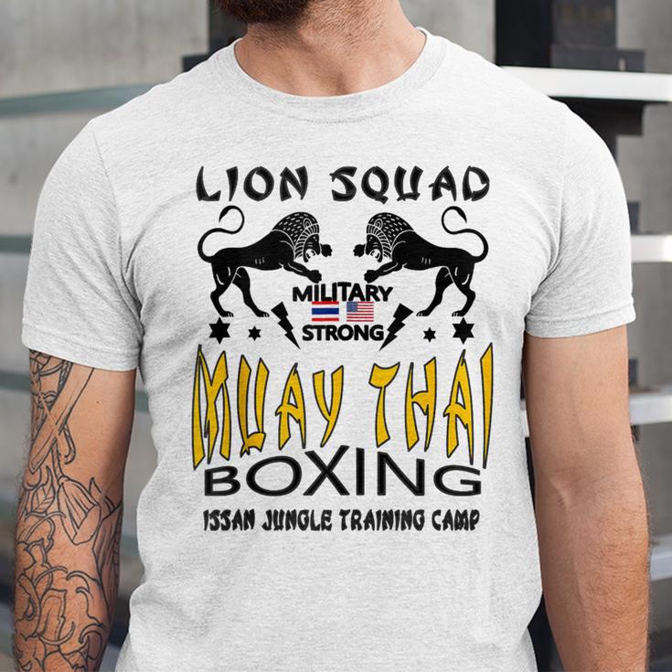 LION SQUAD THAILAND KICKBOXING MUAY THAI MMA TRAINING Unisex Jersey T-Shirt LION SQUAD THAILAND KICKBOXING MUAY THAI MMA TRAINING Unisex Jersey T-Shirt