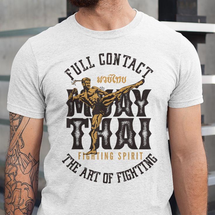Muay Thai Fighter MMA Full Contact Retro Kickboxing Unisex Jersey T-Shirt Muay Thai Fighter MMA Full Contact Retro Kickboxing Unisex Jersey T-Shirt