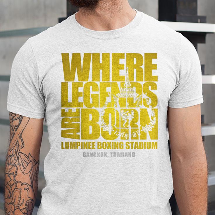 Muay Thai Lumpinee Boxing Stadium Where Legend Born Unisex Jersey T-Shirt Muay Thai Lumpinee Boxing Stadium Where Legend Born Unisex Jersey T-Shirt