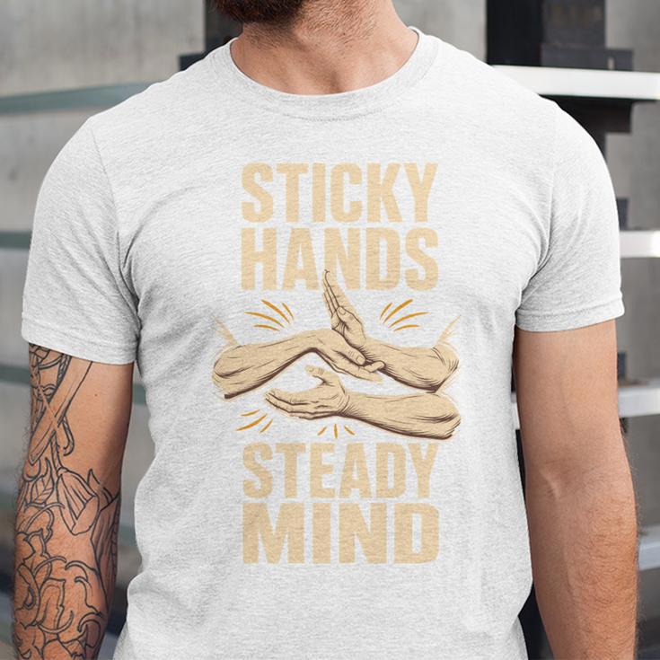 Sticky Hands Steady Mind Muay Thai Boxing Unisex Jersey T-Shirt