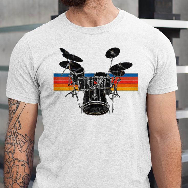 Vintage Drum Kit Drummer Rock Band Drums Unisex Jersey T-Shirt Vintage Drum Kit Drummer Rock Band Drums Unisex Jersey T-Shirt