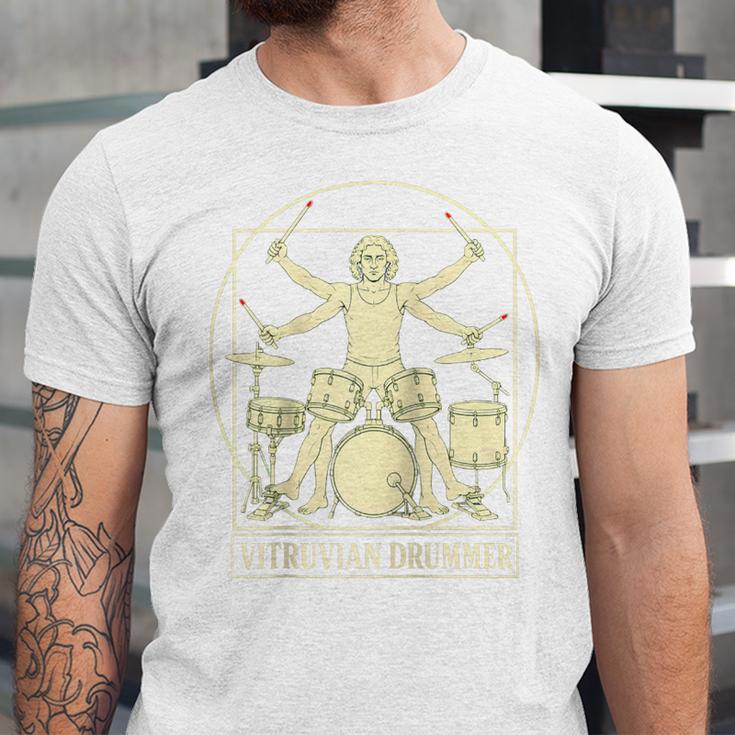 Vitruvian Drummer Drum Kit Music Lover Musician Men Raglan Baseball Tee Unisex Jersey T-Shirt Vitruvian Drummer Drum Kit Music Lover Musician Men Raglan Baseball Tee Unisex Jersey T-Shirt