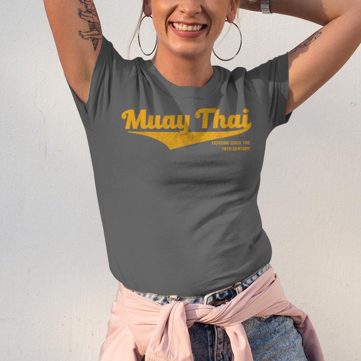 Distressed Muay Thai Kickboxing MMA BJJ Thailand T-Shirt Unisex Jersey T-Shirt