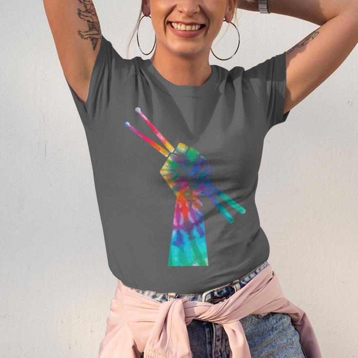Drummer Drum Kit Tie Dye Hippie Drummer Unisex Jersey T-Shirt Drummer Drum Kit Tie Dye Hippie Drummer Unisex Jersey T-Shirt