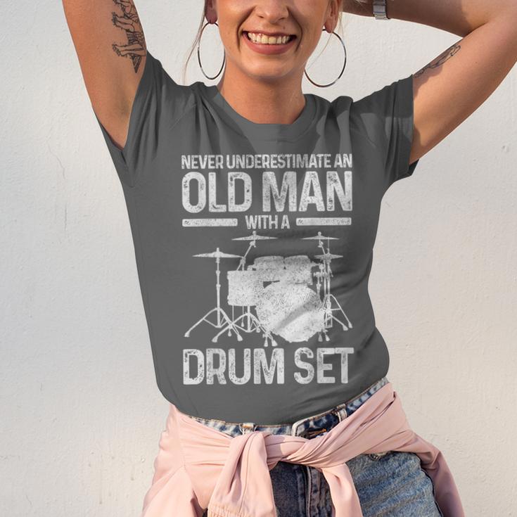 Drummer Drum Kit Vintage Drummer Unisex Jersey T-Shirt Drummer Drum Kit Vintage Drummer Unisex Jersey T-Shirt