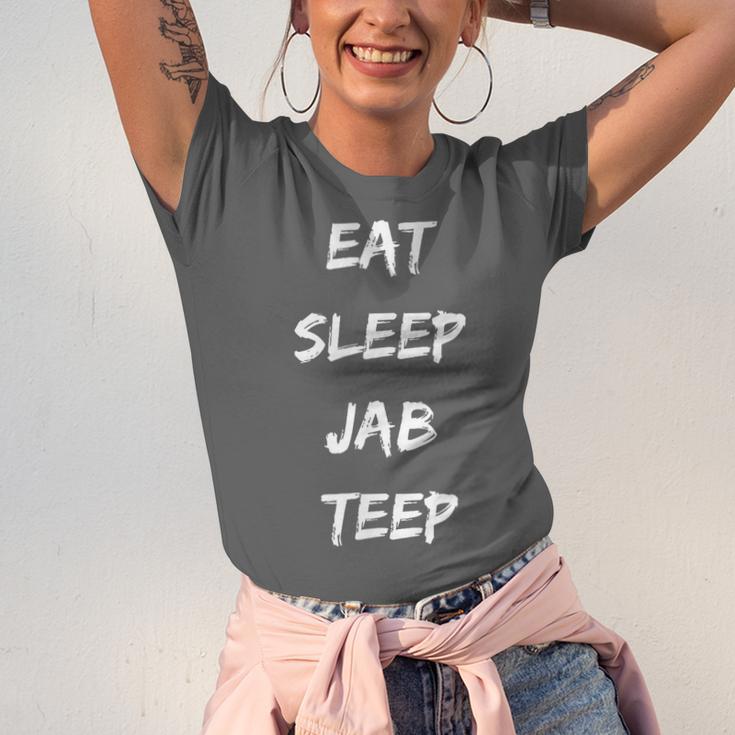 Eat Sleep Jab Teep Rep Muay Thai Unisex Jersey T-Shirt