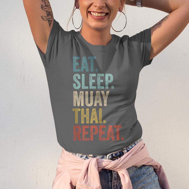 Eat Sleep Muay Thai Repeat Thai Boxing Unisex Jersey T-Shirt