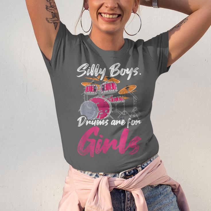 Girls Boys Kids Drummer Drum Kit Unisex Jersey T-Shirt Girls Boys Kids Drummer Drum Kit Unisex Jersey T-Shirt