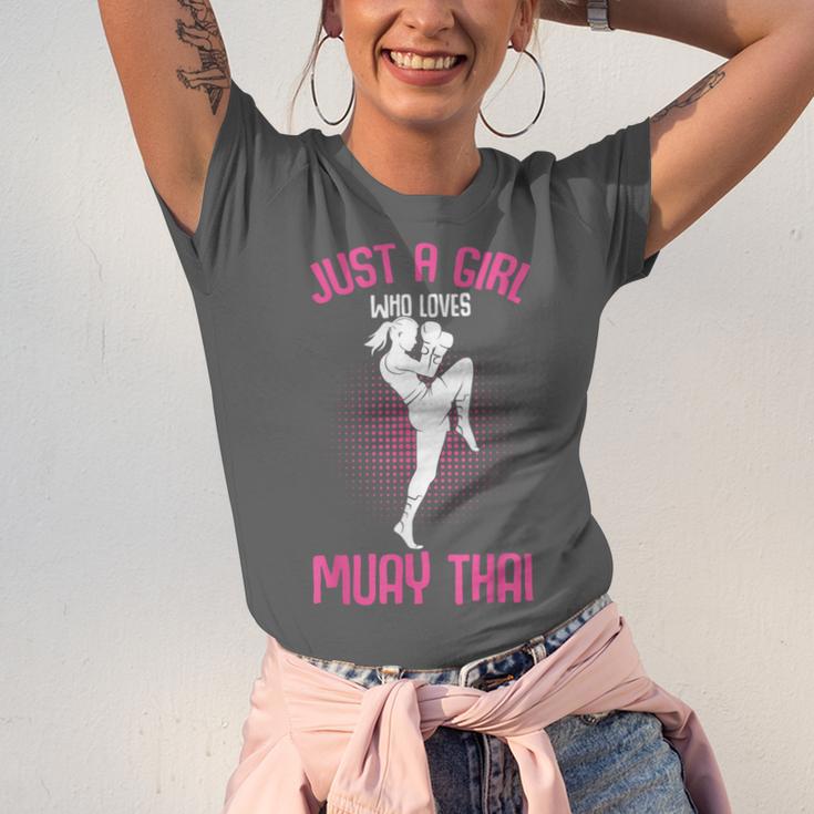 Just a Girl Who Loves Muay Thai Kids Girls Unisex Jersey T-Shirt Just a Girl Who Loves Muay Thai Kids Girls Unisex Jersey T-Shirt