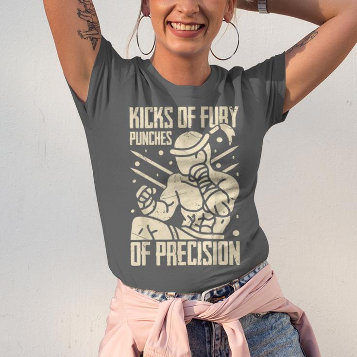 Kicks Of Fury Punches Of Precision Muay Thai Unisex Jersey T-Shirt