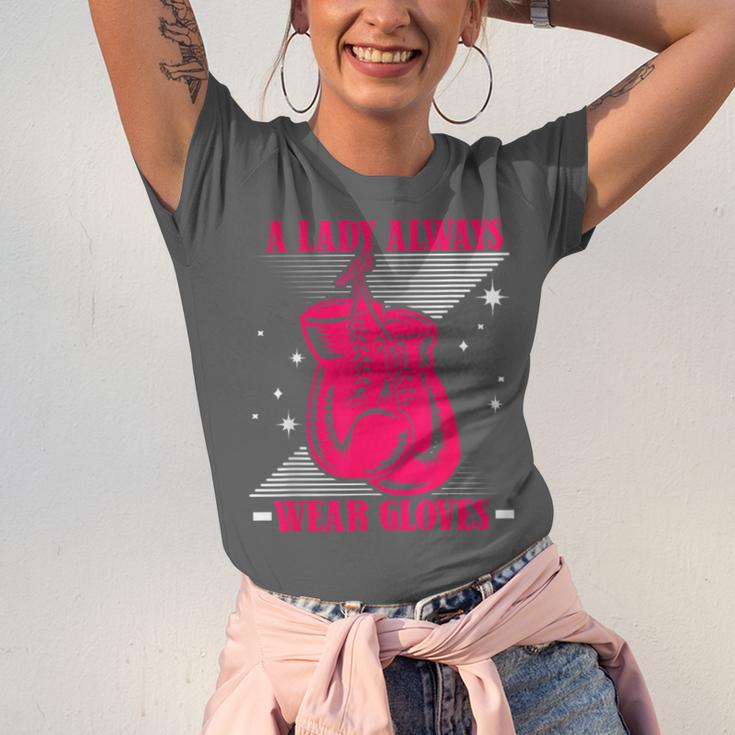 A Lady Always Wear Gloves Kickboxer Fan Muay Thai Boxing Unisex Jersey T-Shirt
