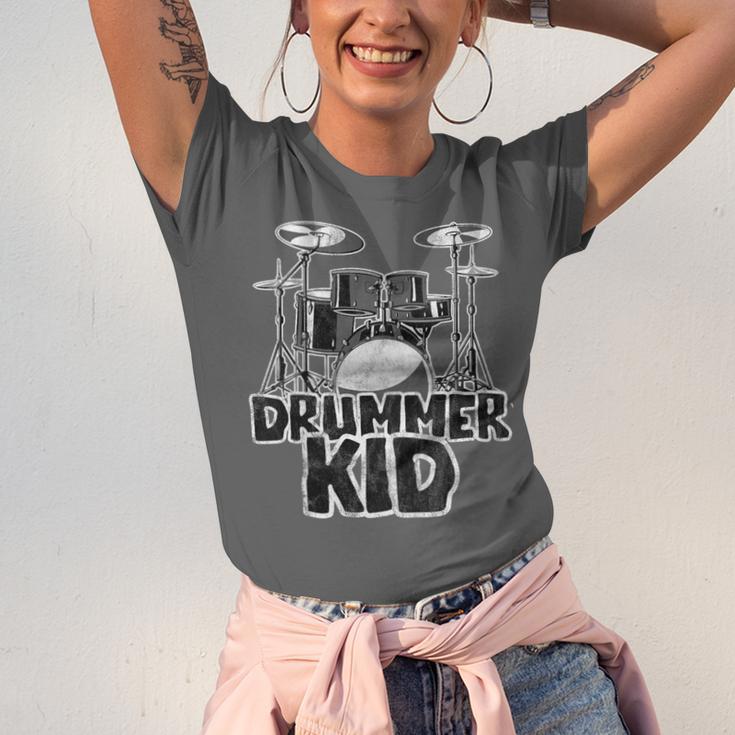 Little Drummer Awesome Drum Kit For Young Musicians Unisex Jersey T-Shirt Little Drummer Awesome Drum Kit For Young Musicians Unisex Jersey T-Shirt