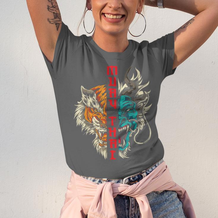 Muay Thai Thai Boxing Dragon Tiger Unisex Jersey T-Shirt Muay Thai Thai Boxing Dragon Tiger Unisex Jersey T-Shirt