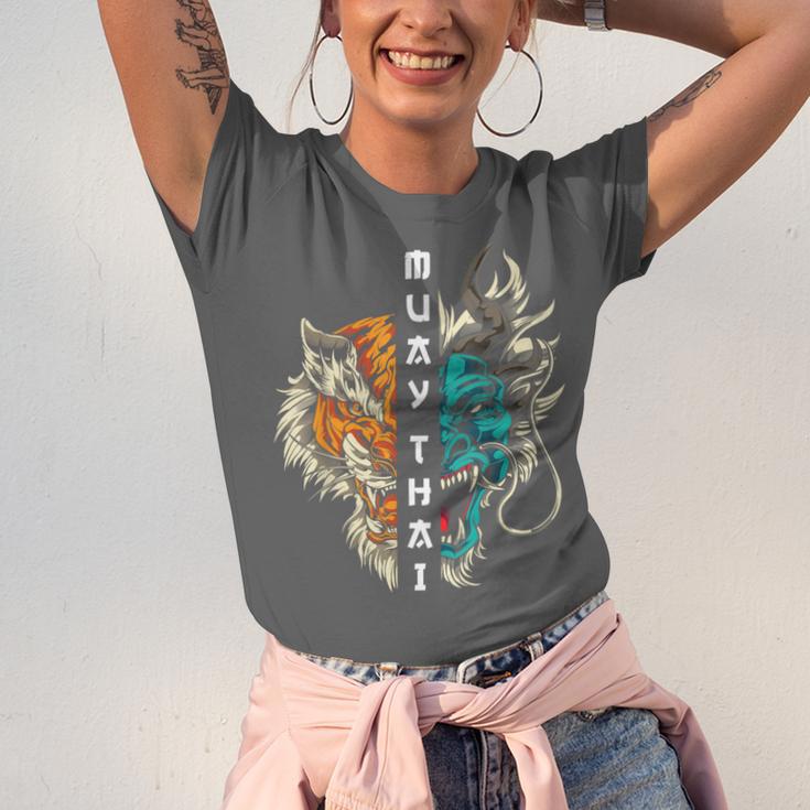 Muay Thai Dragon Tiger Unisex Jersey T-Shirt Muay Thai Dragon Tiger Unisex Jersey T-Shirt