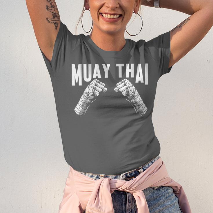 Muay Thai Fighter Fists MMA Club Martial Arts Fighting Coach Unisex Jersey T-Shirt