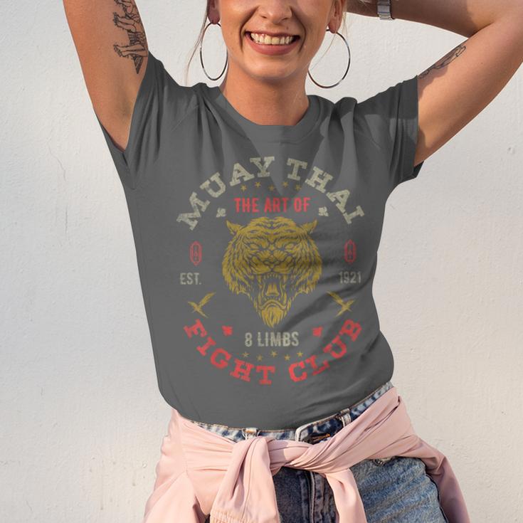 Muay Thai Fighter Vintage Tee Twin Tiger Art Of 8 Limbs Unisex Jersey T-Shirt