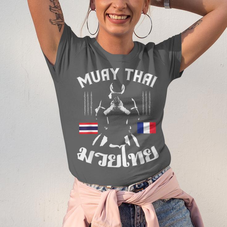 Muay Thai France French Flag Martial Arts Thai Boxing Coach Unisex Jersey T-Shirt Muay Thai France French Flag Martial Arts Thai Boxing Coach Unisex Jersey T-Shirt