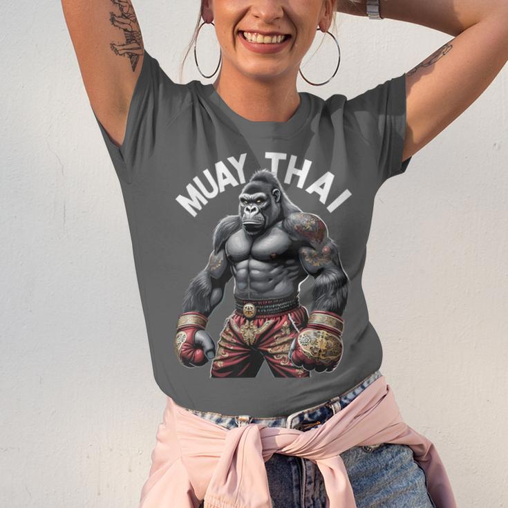 Muay Thai Gorilla Strength Power Fighter Unisex Jersey T-Shirt