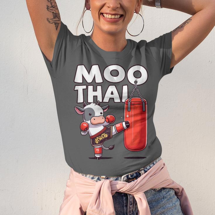 Muay Thai Moo Thai Thai Boxing For Youth Muay Thai Cow Unisex Jersey T-Shirt Muay Thai Moo Thai Thai Boxing For Youth Muay Thai Cow Unisex Jersey T-Shirt