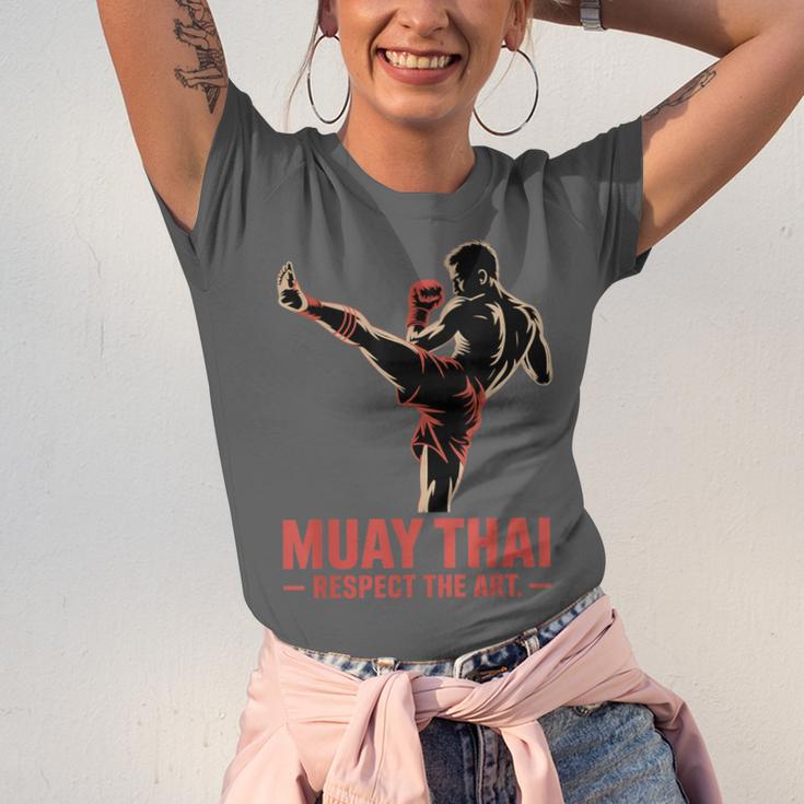 Muay Thai Respect The Art Martial Arts Kickboxing MMA Unisex Jersey T-Shirt Muay Thai Respect The Art Martial Arts Kickboxing MMA Unisex Jersey T-Shirt