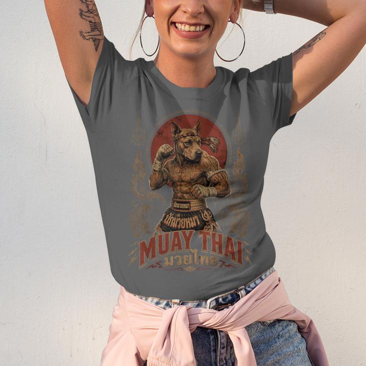 Muay Thai Roots Vintage Thai Boxing Fighter Thailand Dog Unisex Jersey T-Shirt Muay Thai Roots Vintage Thai Boxing Fighter Thailand Dog Unisex Jersey T-Shirt