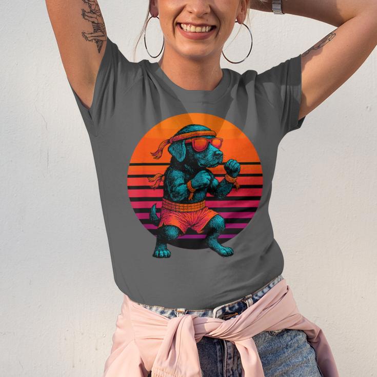 Retro Dog With Gloves Muay Thai Fighter Unisex Jersey T-Shirt Retro Dog With Gloves Muay Thai Fighter Unisex Jersey T-Shirt
