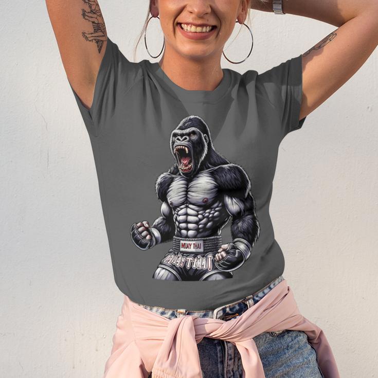Strong Muay Thai Gorilla Thai Boxing And Fighting Unisex Jersey T-Shirt Strong Muay Thai Gorilla Thai Boxing And Fighting Unisex Jersey T-Shirt