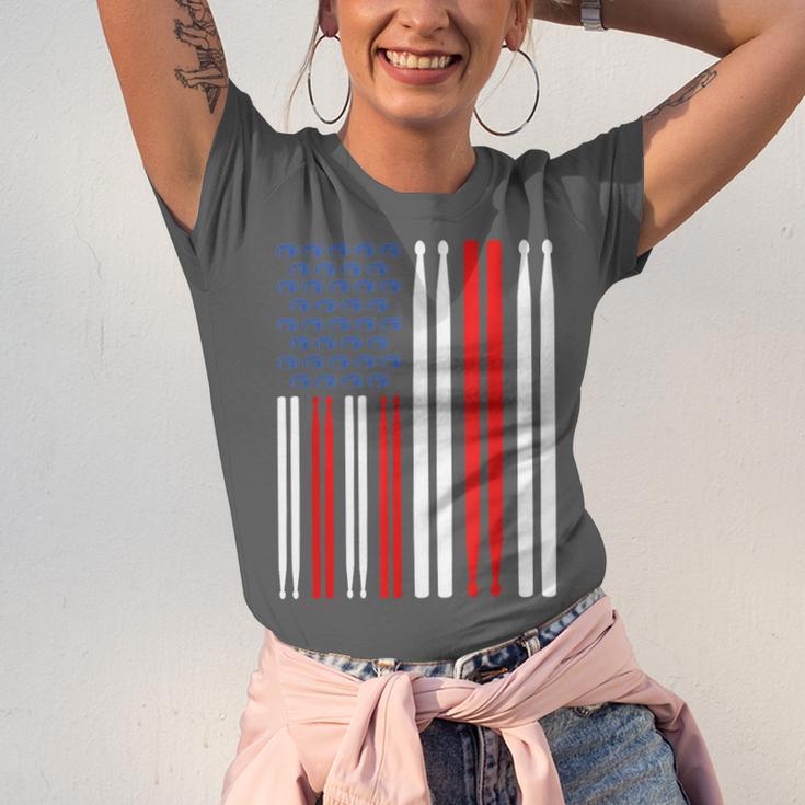 USA Flag Drummer Music Drum Kit Unisex Jersey T-Shirt USA Flag Drummer Music Drum Kit Unisex Jersey T-Shirt