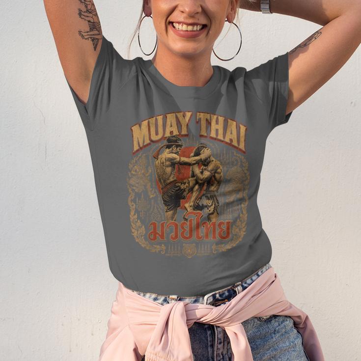 Vintage Muay Thai Thai Boxing Nak Muay Fighter Art Unisex Jersey T-Shirt Vintage Muay Thai Thai Boxing Nak Muay Fighter Art Unisex Jersey T-Shirt