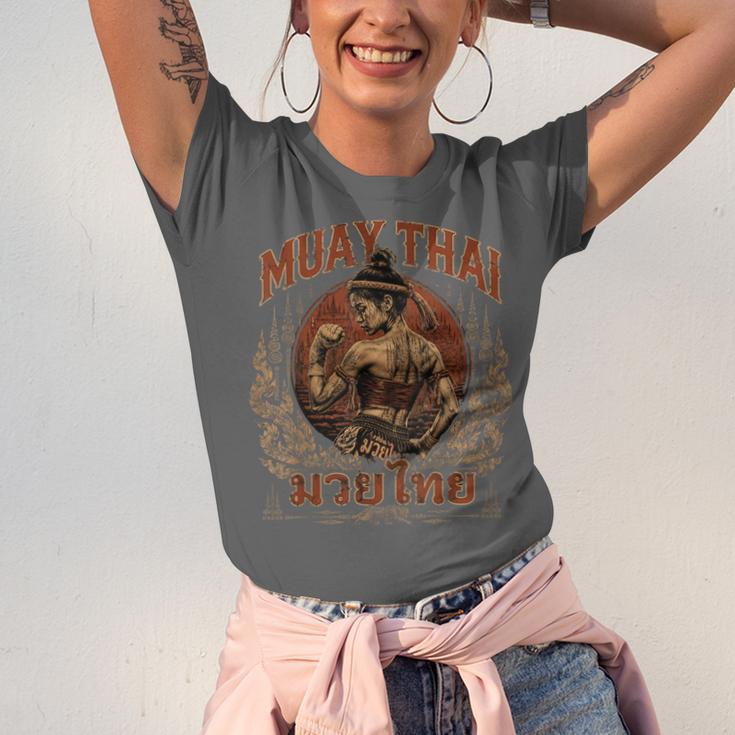 Weathered Muay Thai Fighter Thai Boxing Warrior Art Unisex Jersey T-Shirt