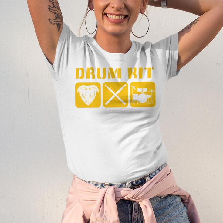 Drum Kit Band Drumming Drumsticks Musical Drums Unisex Jersey T-Shirt Drum Kit Band Drumming Drumsticks Musical Drums Unisex Jersey T-Shirt