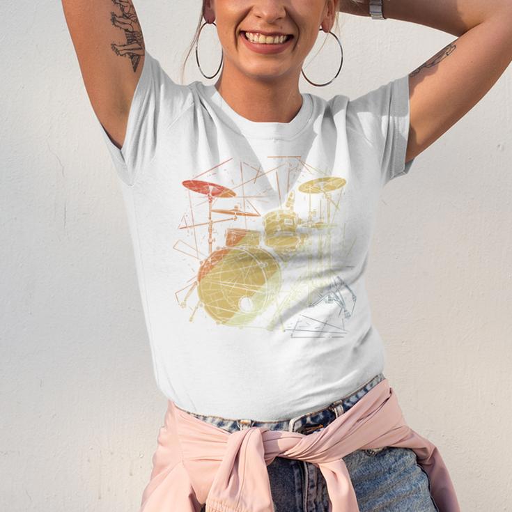 Drum Kit Retrowave Drums Unisex Jersey T-Shirt Drum Kit Retrowave Drums Unisex Jersey T-Shirt