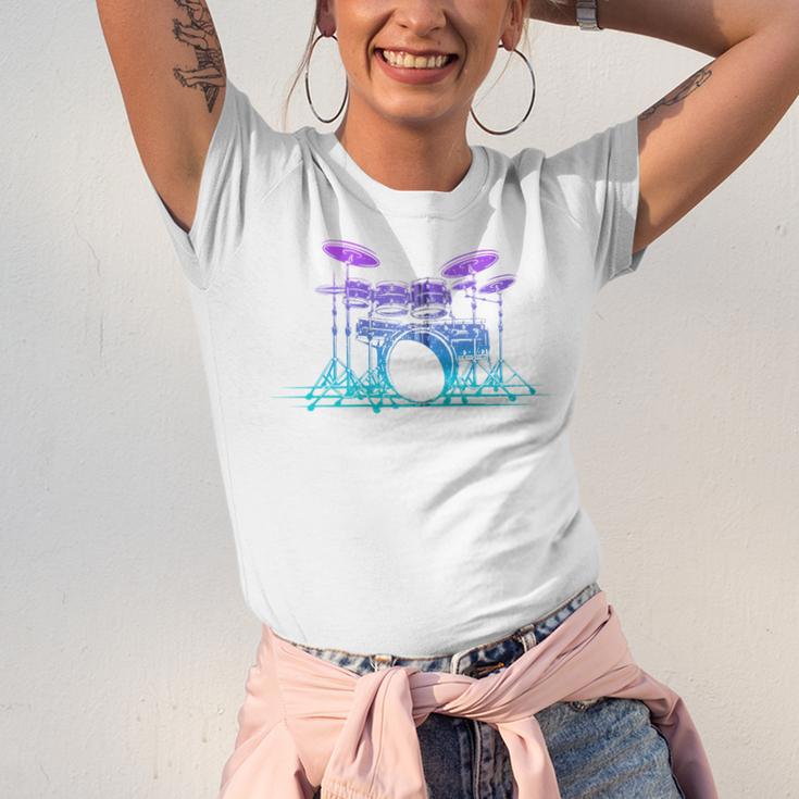 Drum Kit Set Drummer Zip Unisex Jersey T-Shirt Drum Kit Set Drummer Zip Unisex Jersey T-Shirt