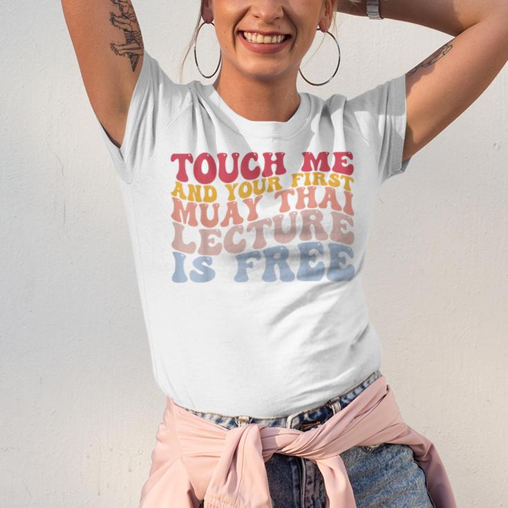 Your First Muay Thai Lecture Is Free Thai Boxing Trainer Unisex Jersey T-Shirt Your First Muay Thai Lecture Is Free Thai Boxing Trainer Unisex Jersey T-Shirt