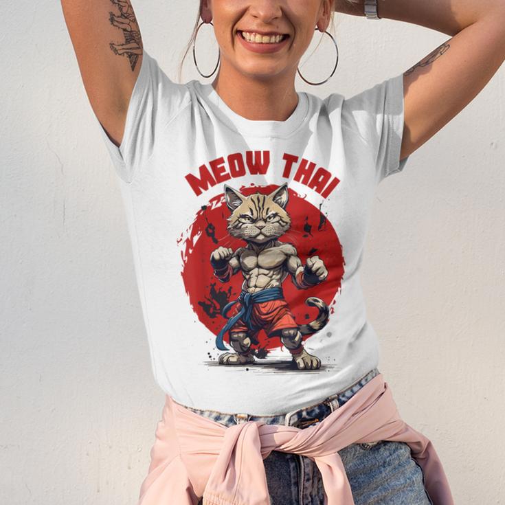 Meow Thai Funny Muay Thai And Cats Lover Unisex Jersey T-Shirt Meow Thai Funny Muay Thai And Cats Lover Unisex Jersey T-Shirt