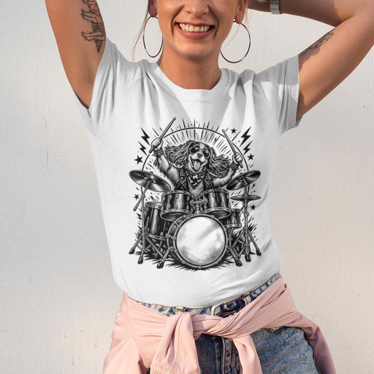 Spaniel Rock Drum Kit Unisex Jersey T-Shirt Spaniel Rock Drum Kit Unisex Jersey T-Shirt